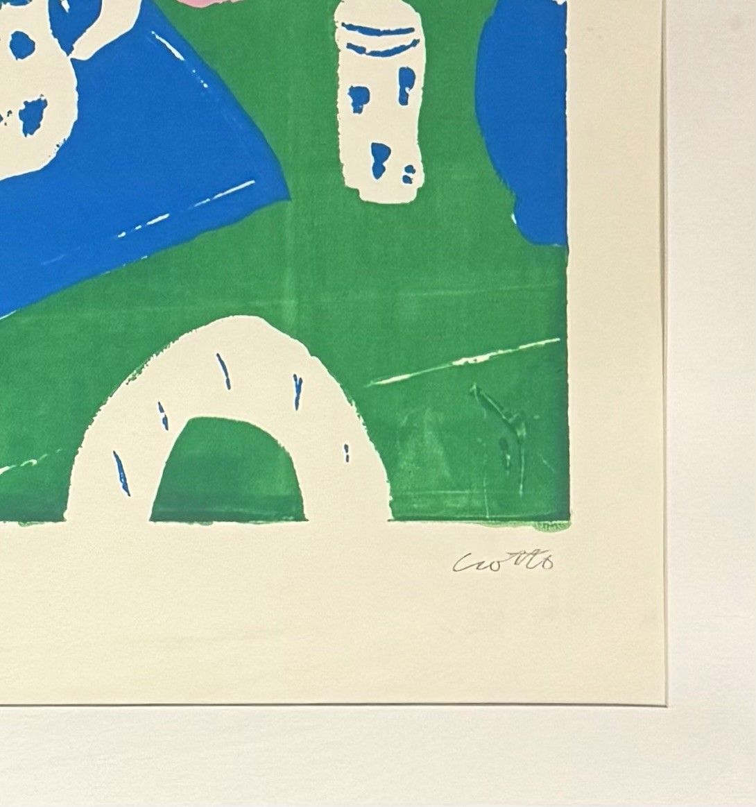 Pink Tulips, Screenprint By Paul Crotto (1922 2016) Limited Edition, 7/22 C.1970 photo vintage