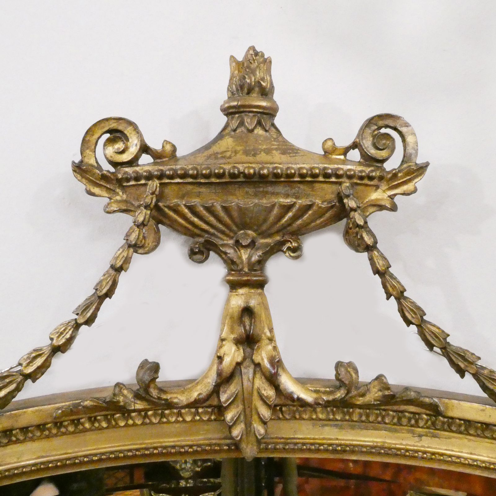 Edwardian Adam Style Giltwood Oval Wall Mirror photo furniture