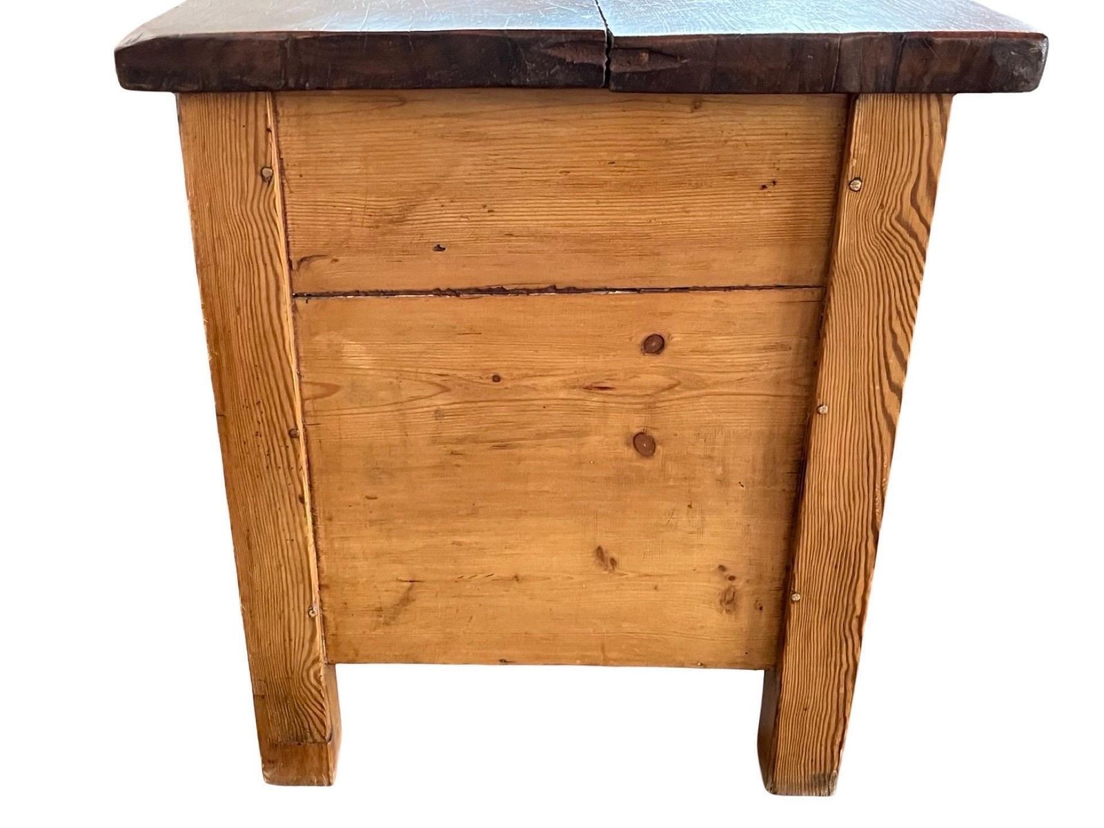 Dutch Antique Butcher Block / Kitchen Table In Pine And Chestnut photo furniture