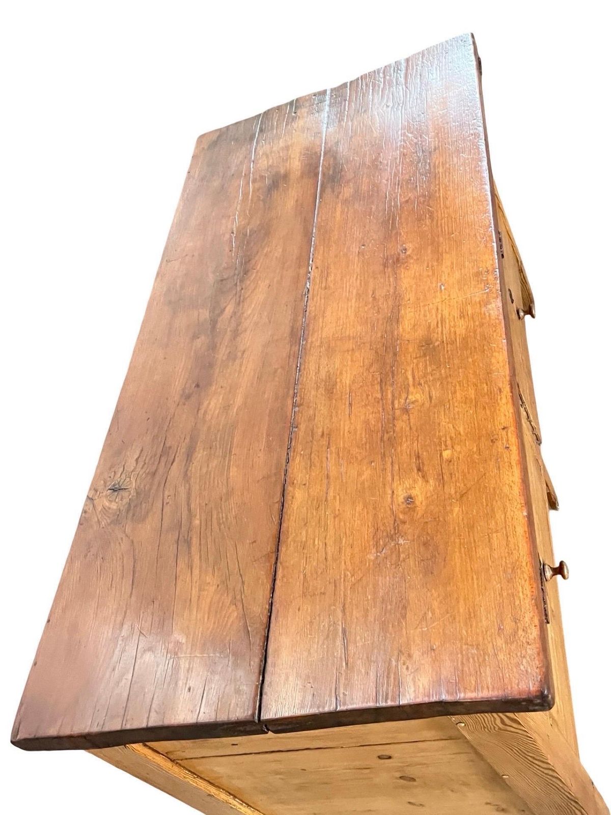 Dutch Antique Butcher Block / Kitchen Table In Pine And Chestnut photo vinterior