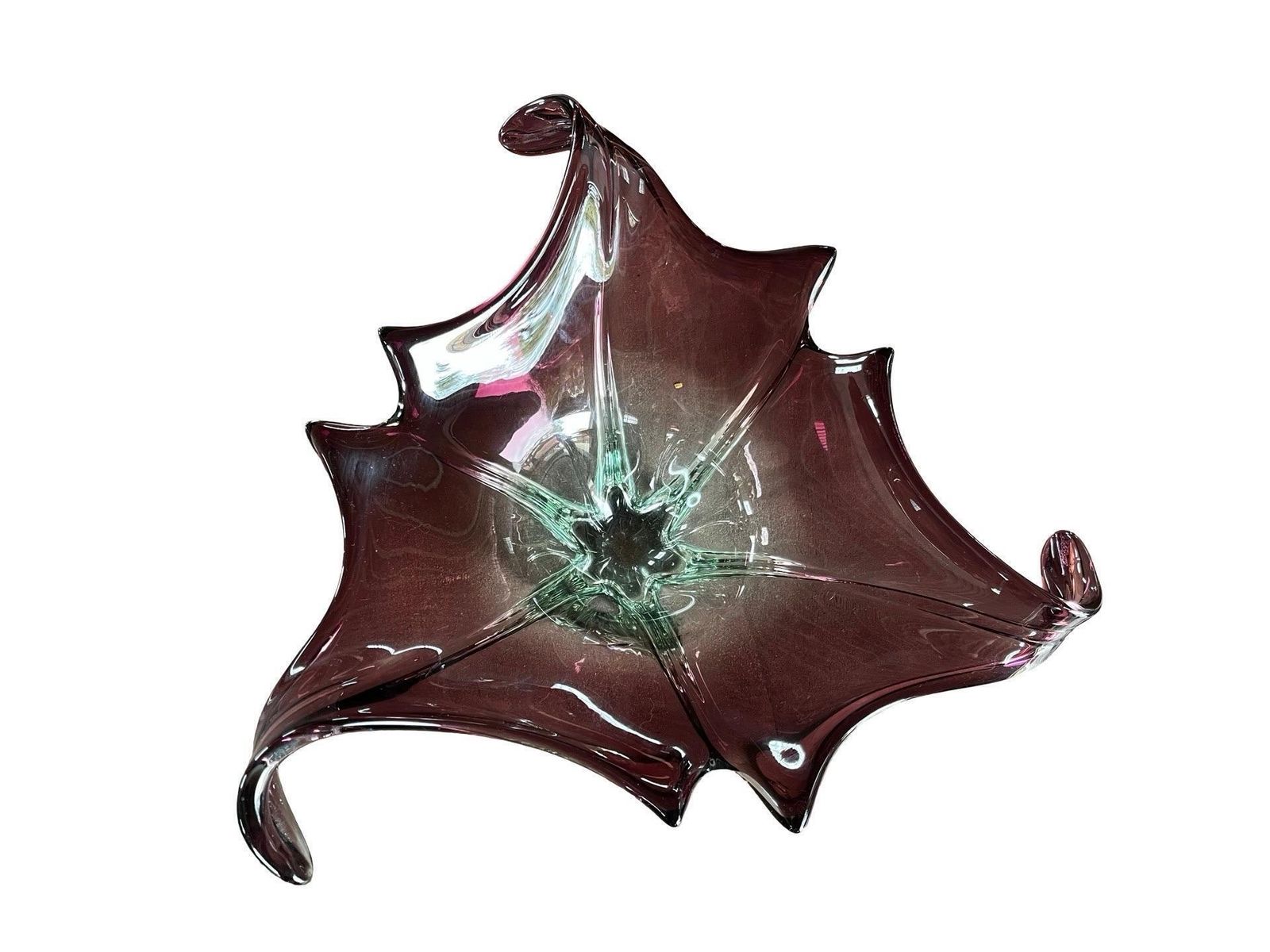 Murano Submerged Blown Glass Centerpiece Attributed To Fratelli Toso, 1960 1970 photo vintage