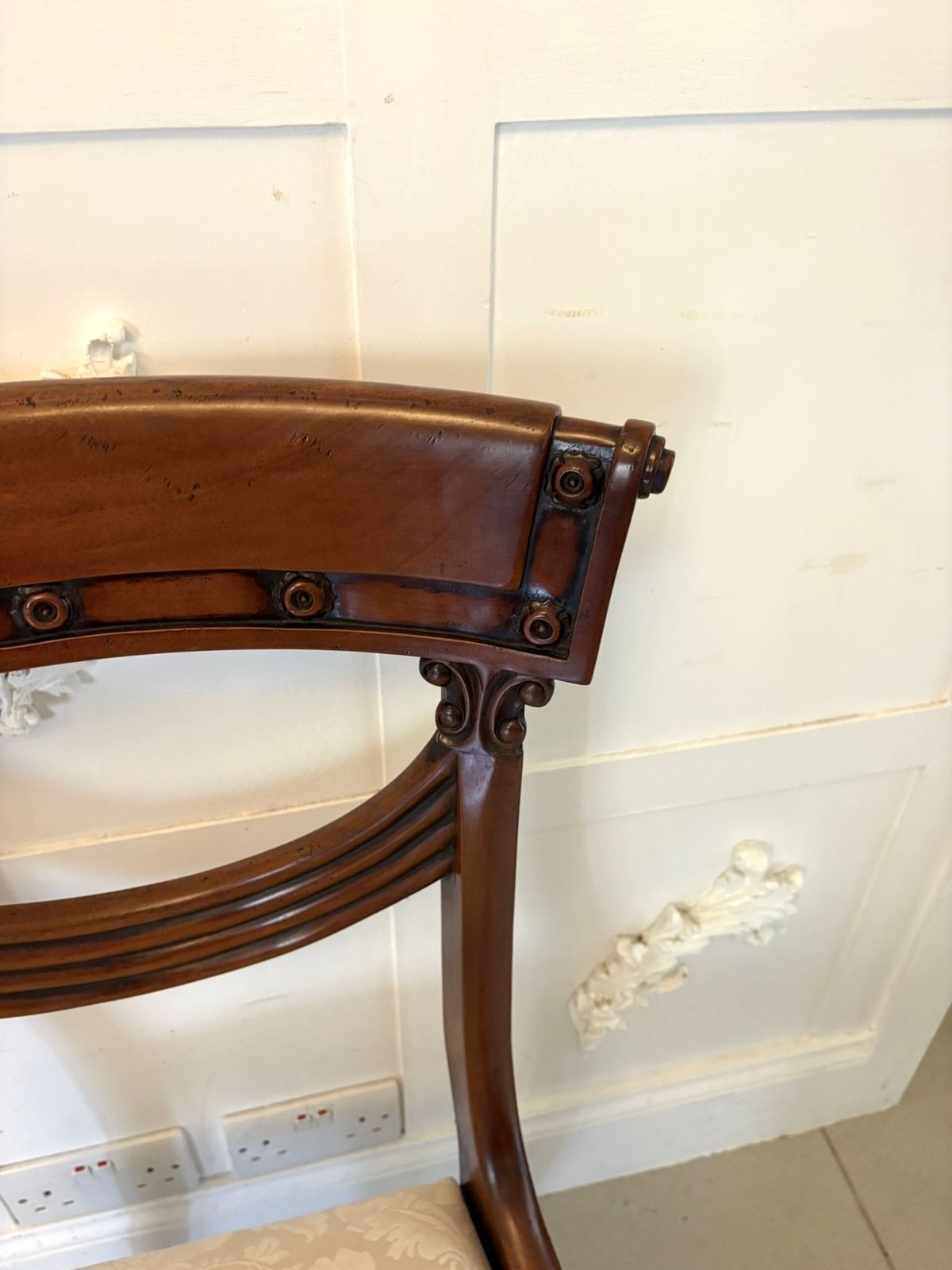 Antique English Early 20th Century Mahogany Dining Chairs Set Of Ten photo furniture