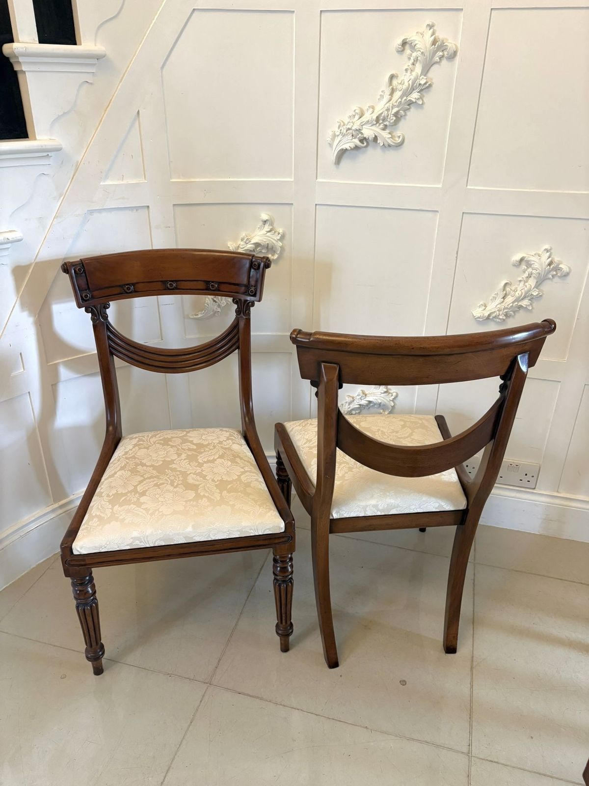 photo for sale Antique English Early 20th Century Mahogany Dining Chairs Set Of Ten