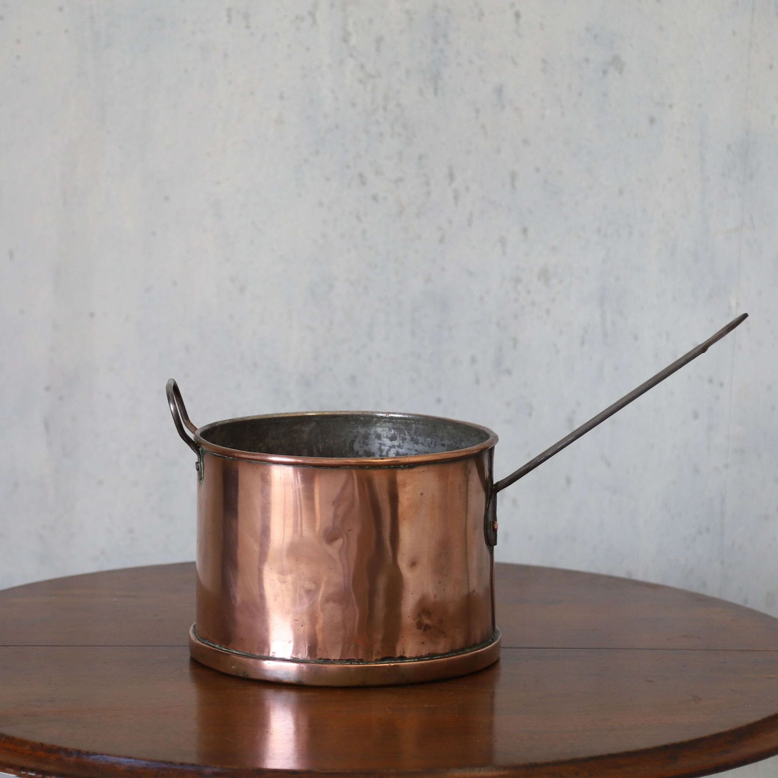 Mid‑19th Century Victorian Hand‑Beaten Heavy Gauge Copper Saucepan/Milk Pan photo Home Decor