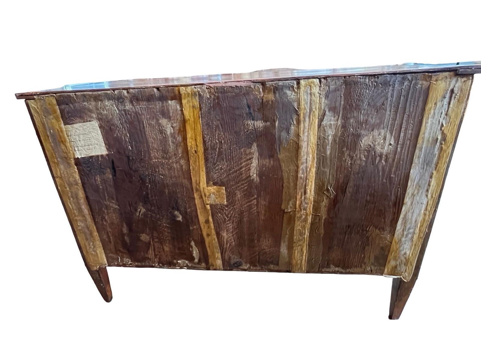 Antique Italian Neoclassical Cherry Commode With Veneer And Ebonized Trim photo vintage