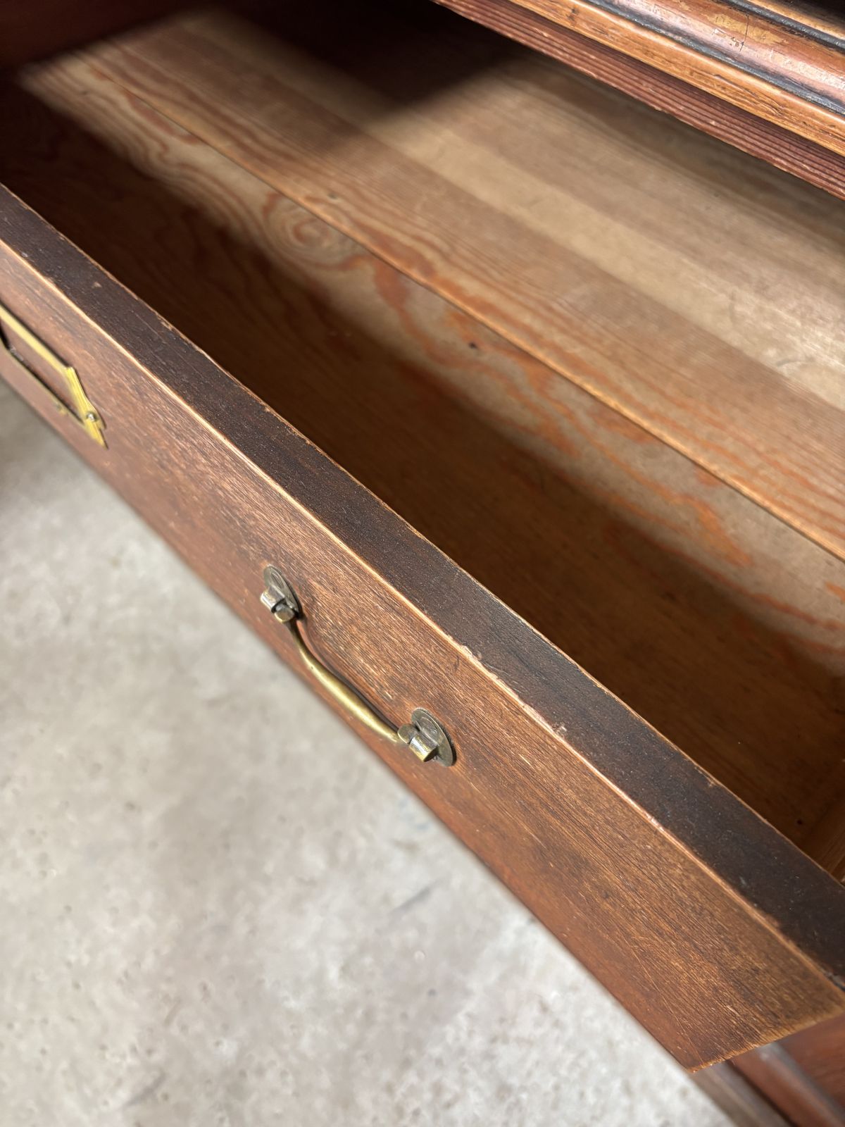 photo vinterior Large Early 1900s Architects Plan Chest Cabinet Kitchen Island