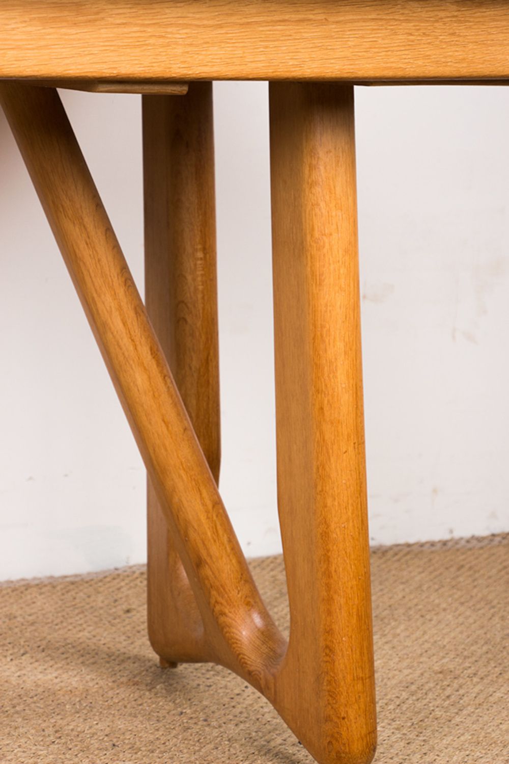 Very Large Extendable Dining Table, 320 Cm, In Oak By Guillerme And Chambron For Votre Maison 1960. photo 8000.0