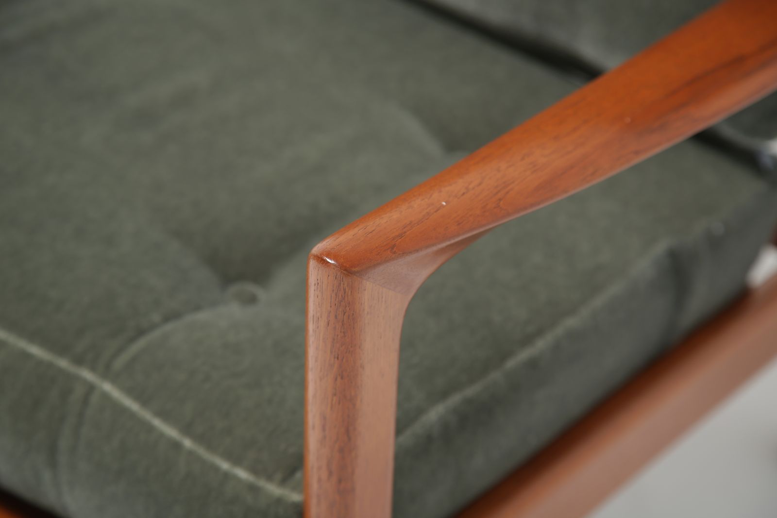 photo for sale Karl Erik Ekselius Teak And Mohair Lounge Chair Model F141 For Joc Vetlanda, Sweden 1960s