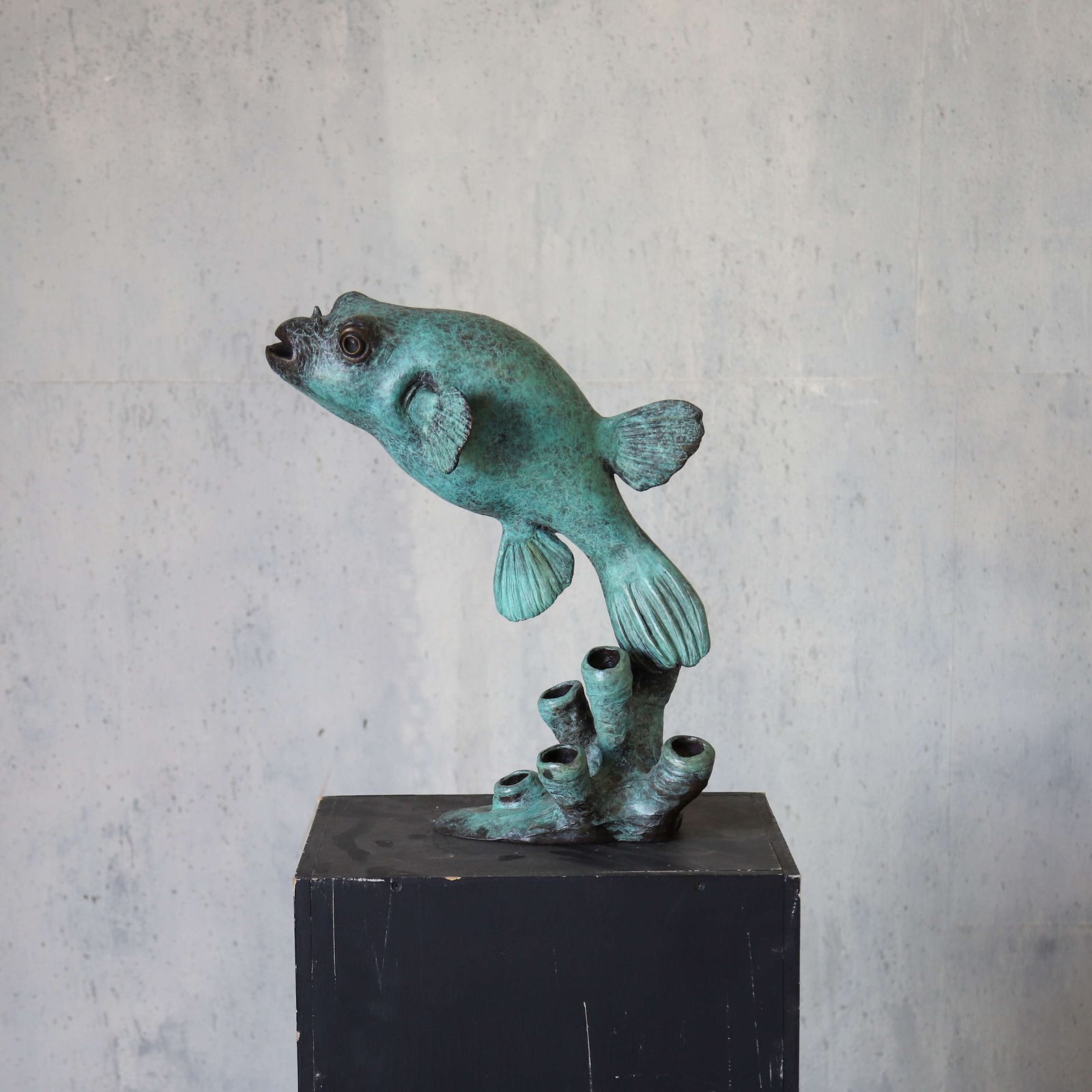 Dogface Puffer – Fine Art Bronze By Andrzej Szymczyk, Limited Edition 2/8 photo Art