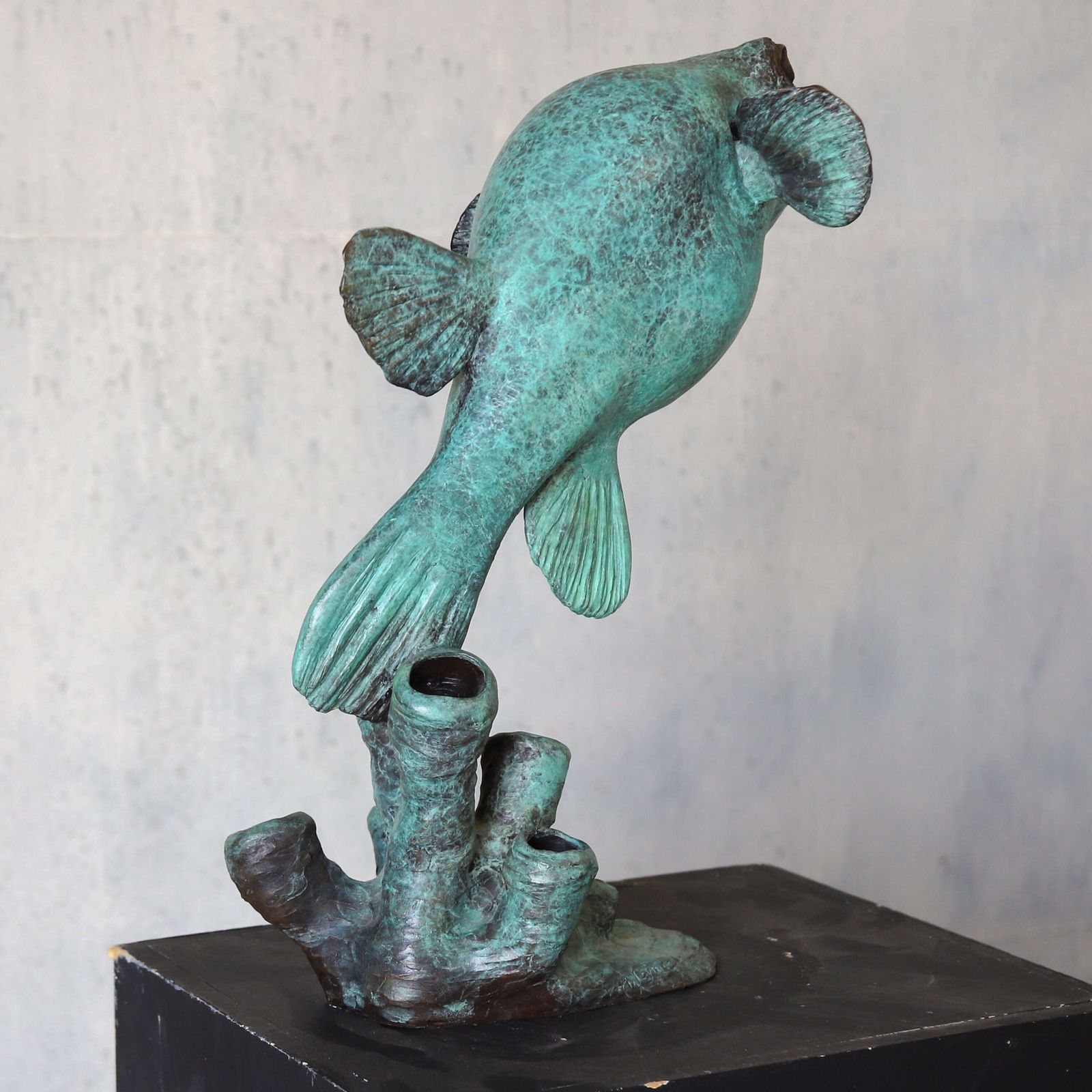 Art Dogface Puffer – Fine Art Bronze By Andrzej Szymczyk, Limited Edition 2/8 photo