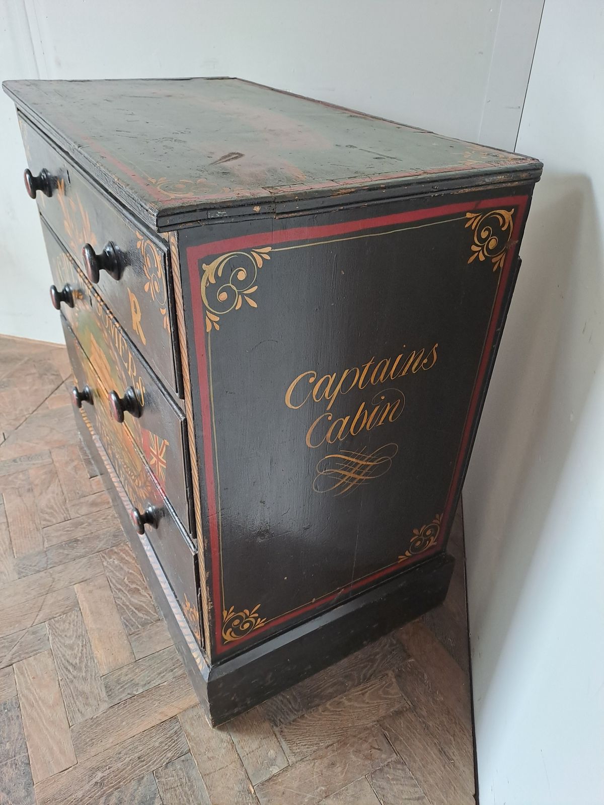 Painted Maritime Style Chest Of Drawers photo vinterior