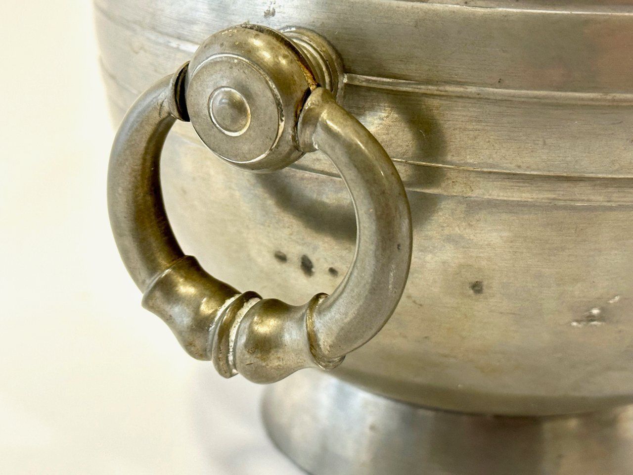 Swedish Art Deco Pewter Globe Vase With Handles From Gab, 1935 photo 692.0