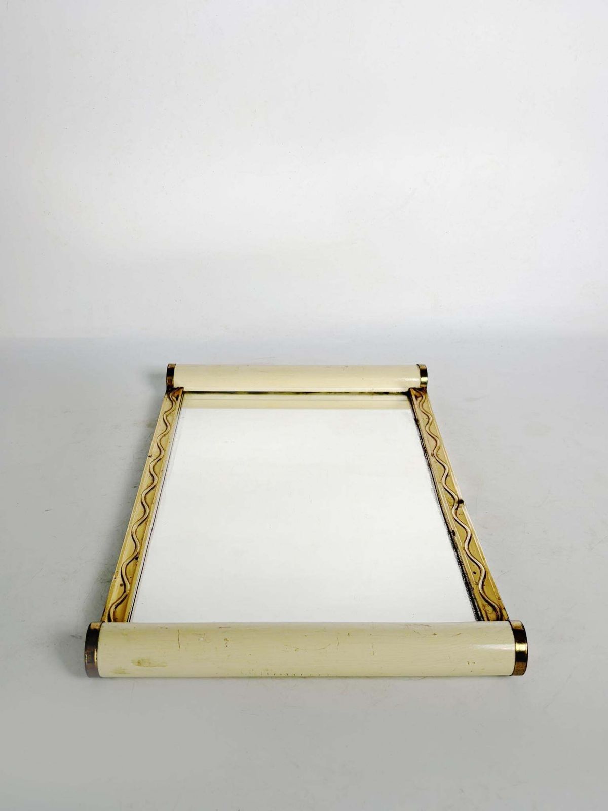 Art Deco Wooden And Mirrored Tray, France, 1940 photo Home Decor