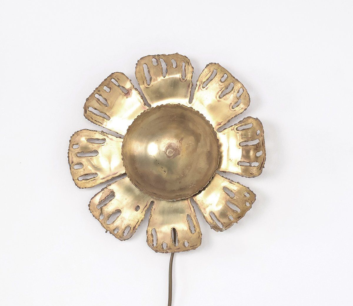 Brass Flower Wall Lamp By Svend Aage Holm Sørensen For Holm Sørensen & Co, 1960s