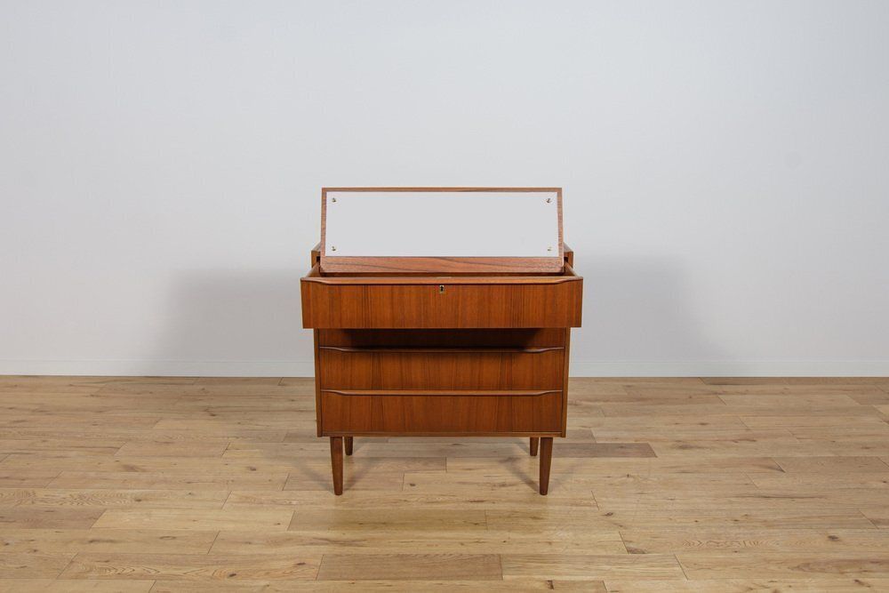 Mid Century Teak Dresser With Dressing Table, Denmark, 1960s photo vintage