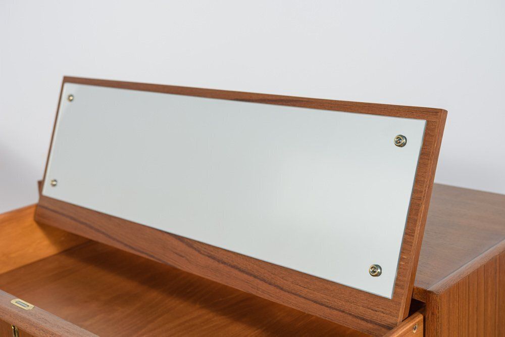 photo furniture Mid Century Teak Dresser With Dressing Table, Denmark, 1960s