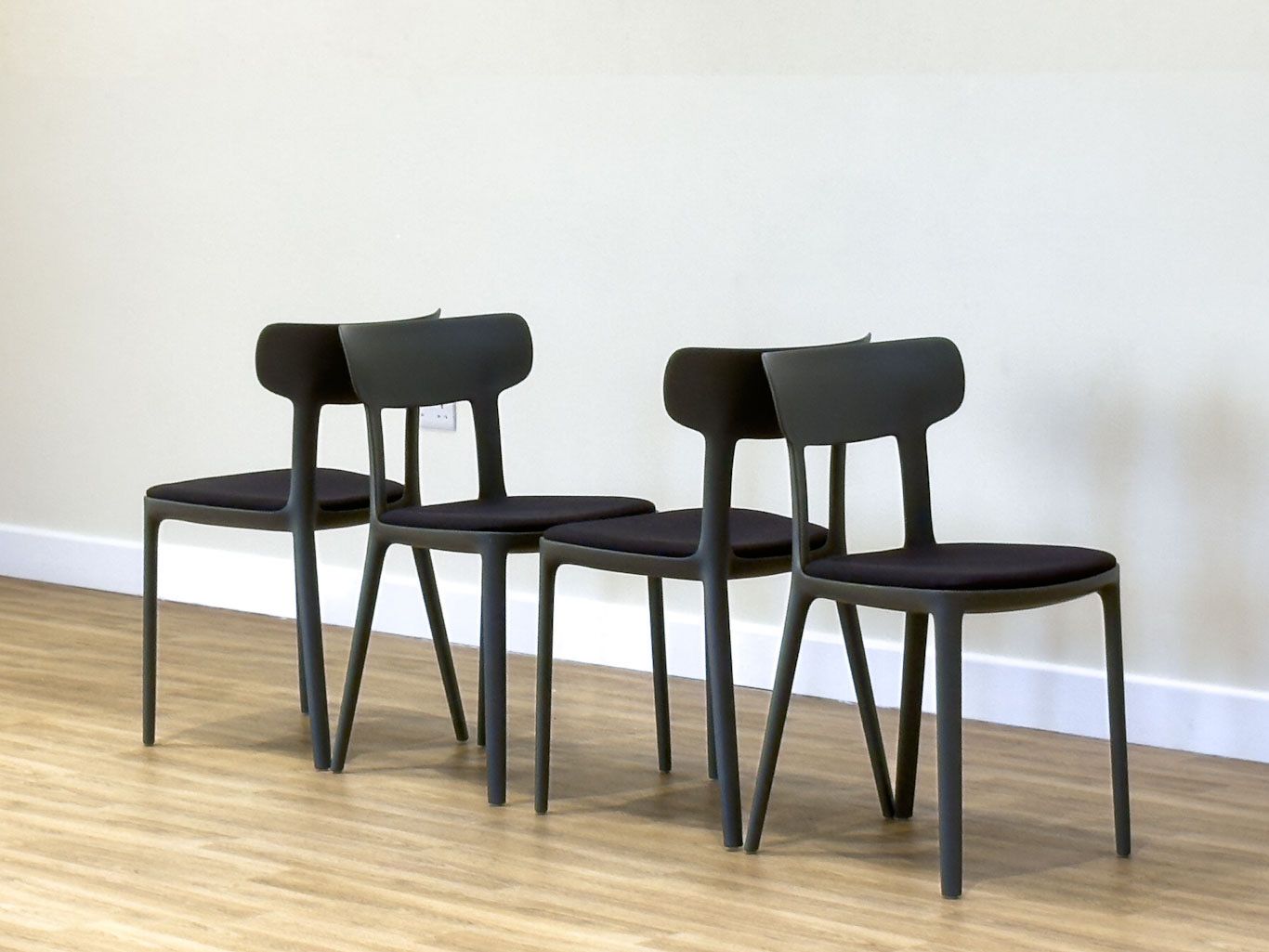 Set Of 4 Canova Dining Chairs By Claus Breinholt For Infiniti – Dark Grey Modern Design photo furniture
