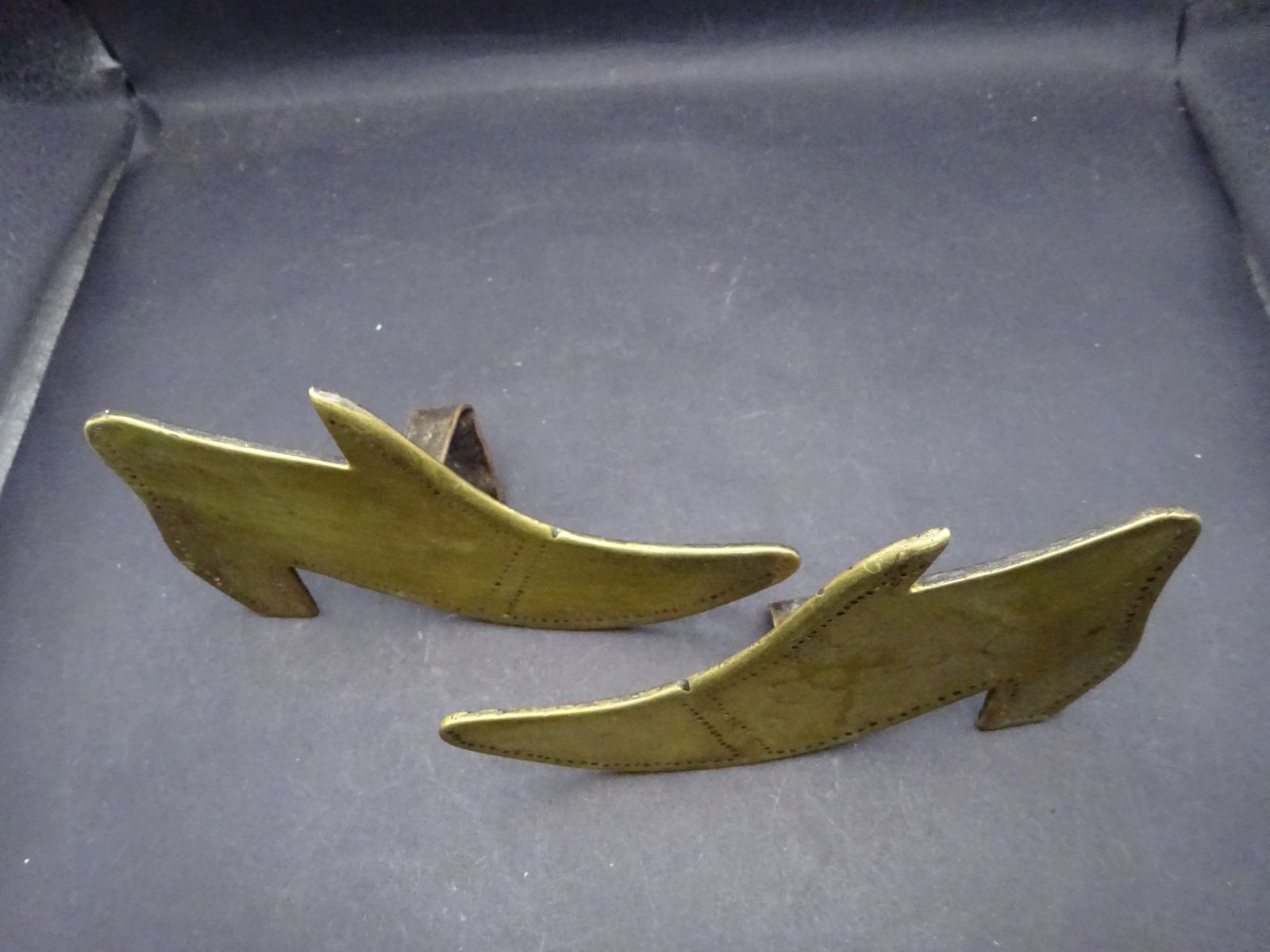 Pair Of Victorian Brass Mantel Fireside Boot, Good Luck photo furniture