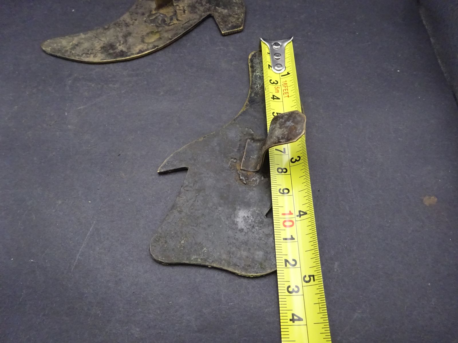 Pair Of Victorian Brass Mantel Fireside Boot, Good Luck photo 60.0