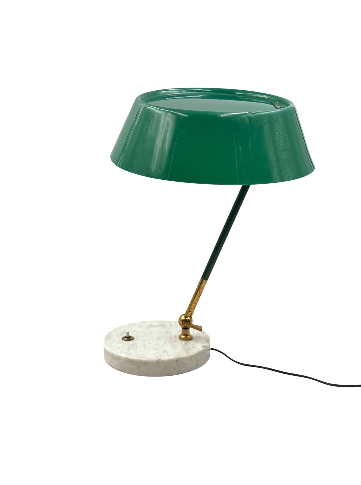 Mid Century Green Table Lamp, Stilux Milano Italy, 1960s photo vinterior