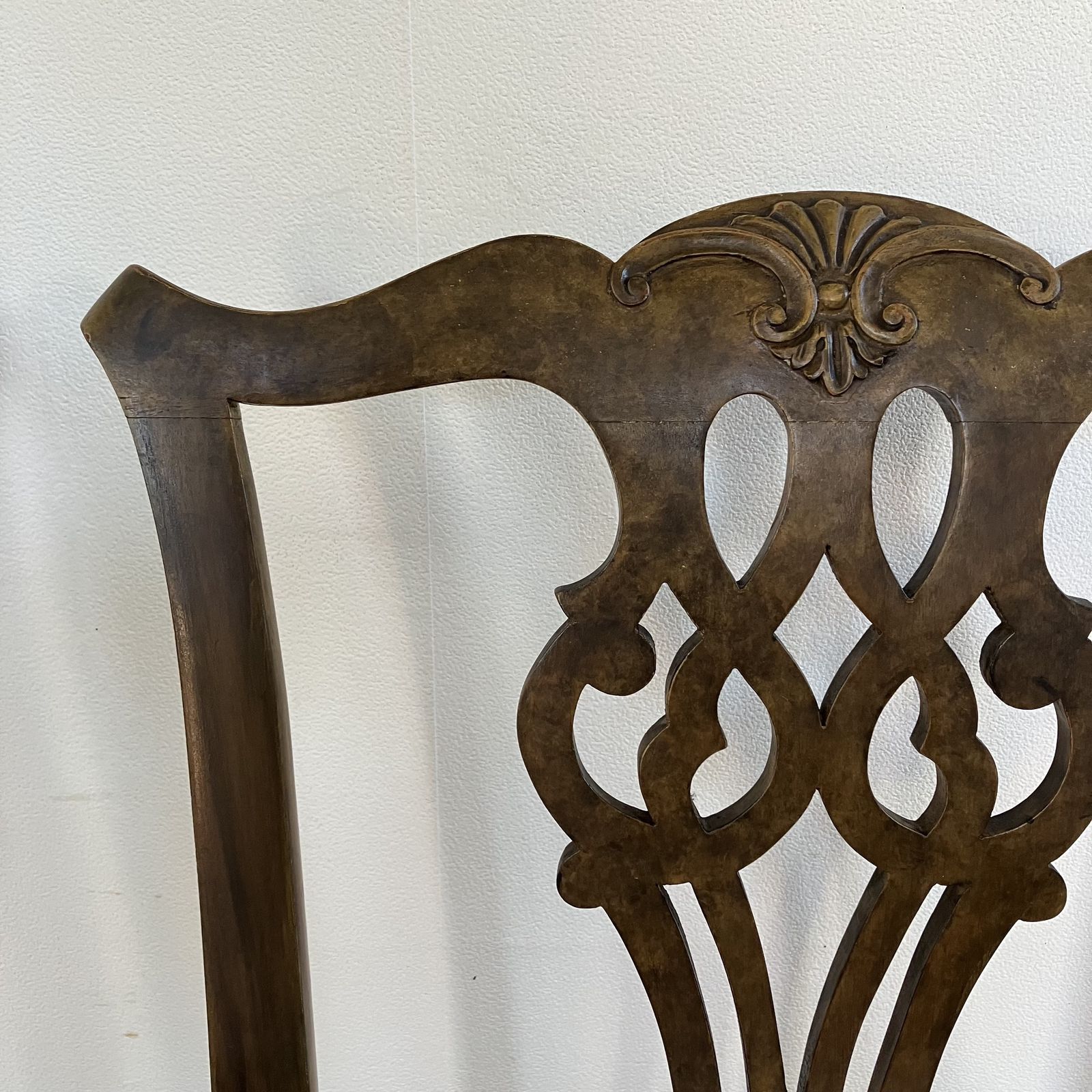 Set Of Four Chippendale Style Dining Chairs By James Phillips & Sons Bristol; Ball And Claw Feet, Duck Egg Songbird Upholstered Seats photo vintage