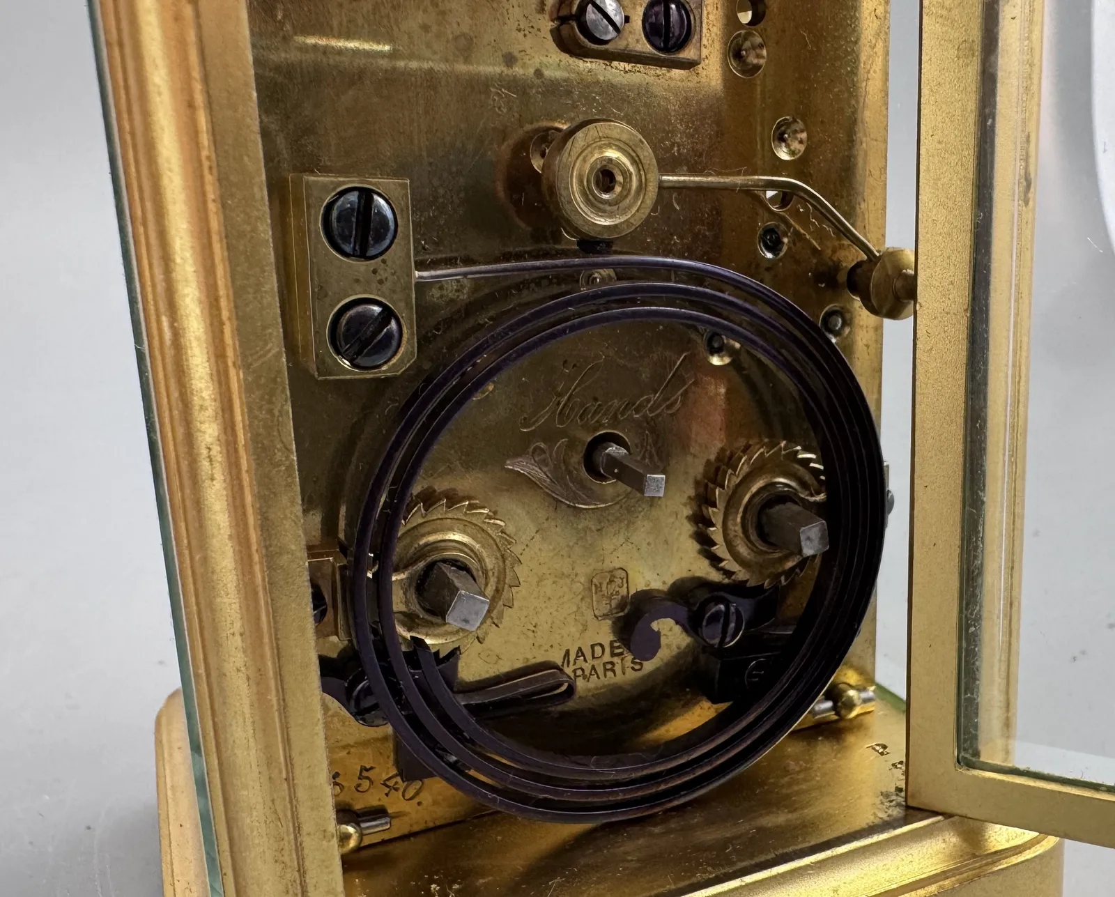 Home Decor French Brass Cased Carriage Clock By Henri Jacot, Paris, Striking photo