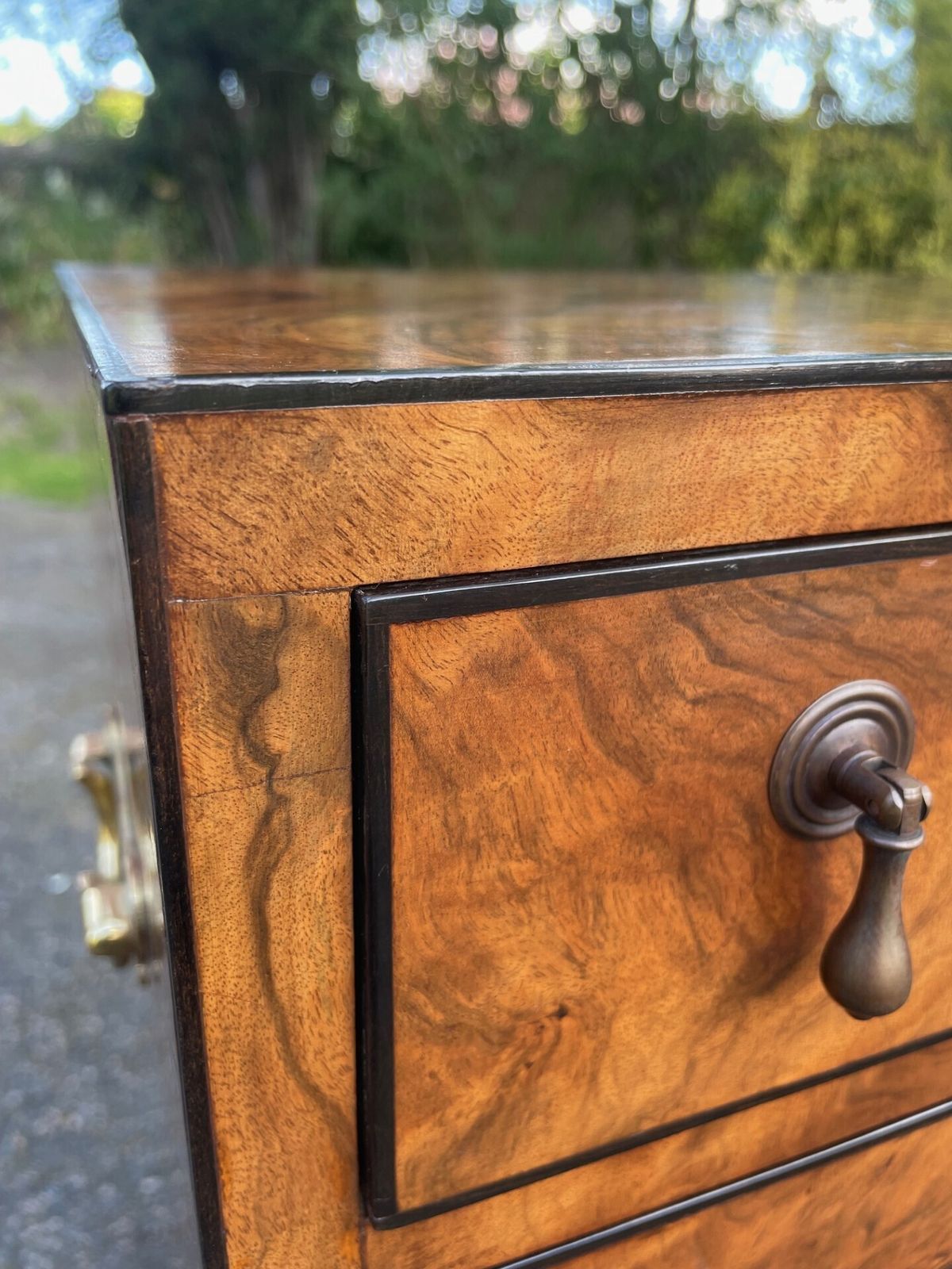Fine Quality Small Burr Walnut Chest Draws photo buy