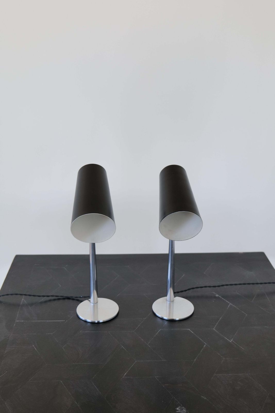Midcentury Pair Of Table Lamps, Vintage Design, Elegant Lighting, Denmark photo vinterior