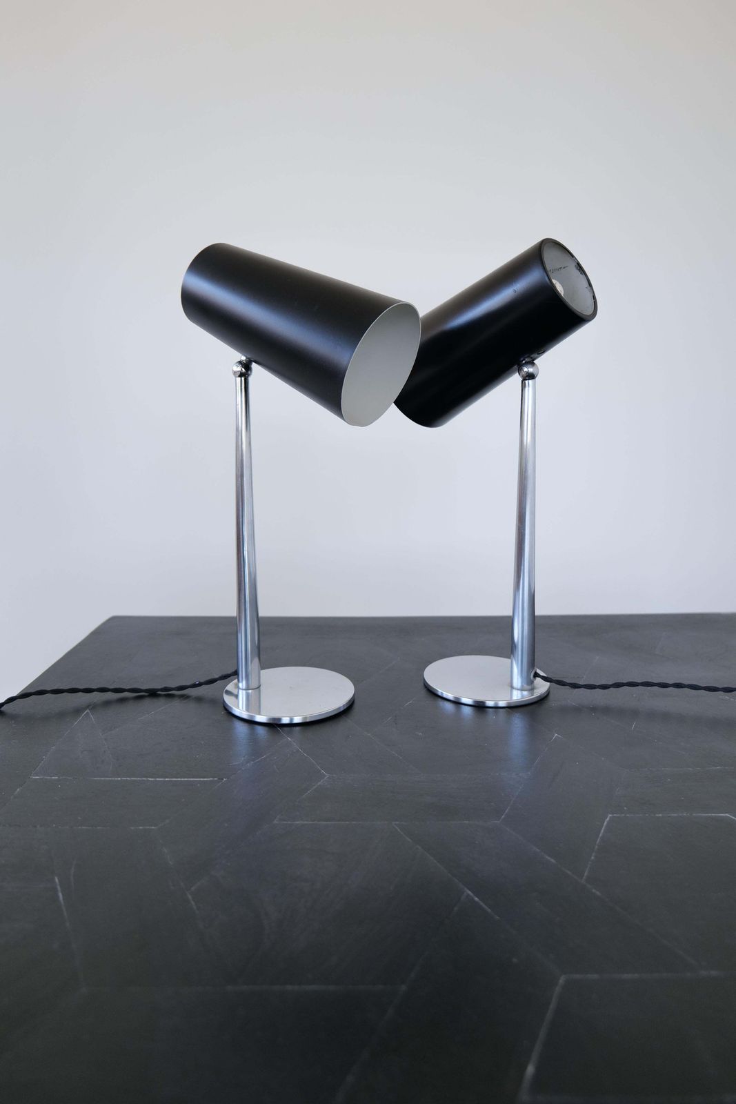 photo for sale Midcentury Pair Of Table Lamps, Vintage Design, Elegant Lighting, Denmark