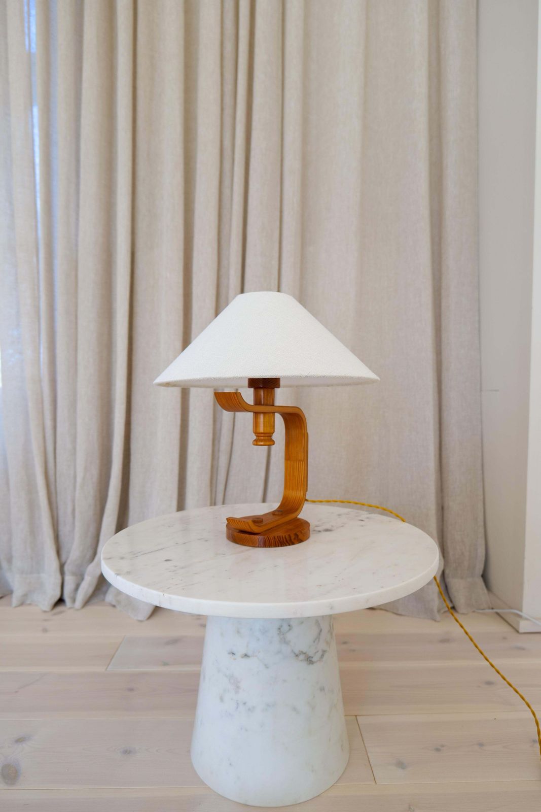 Mid Century Modern Hans Agne Jakobsson Sculptural Table Lamp In Pine, 1970s photo 931.0