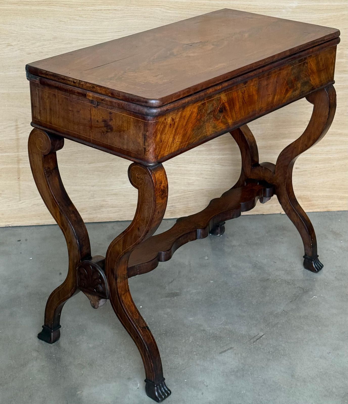 Table de jeu d'époque George III en acajou photo vinterior