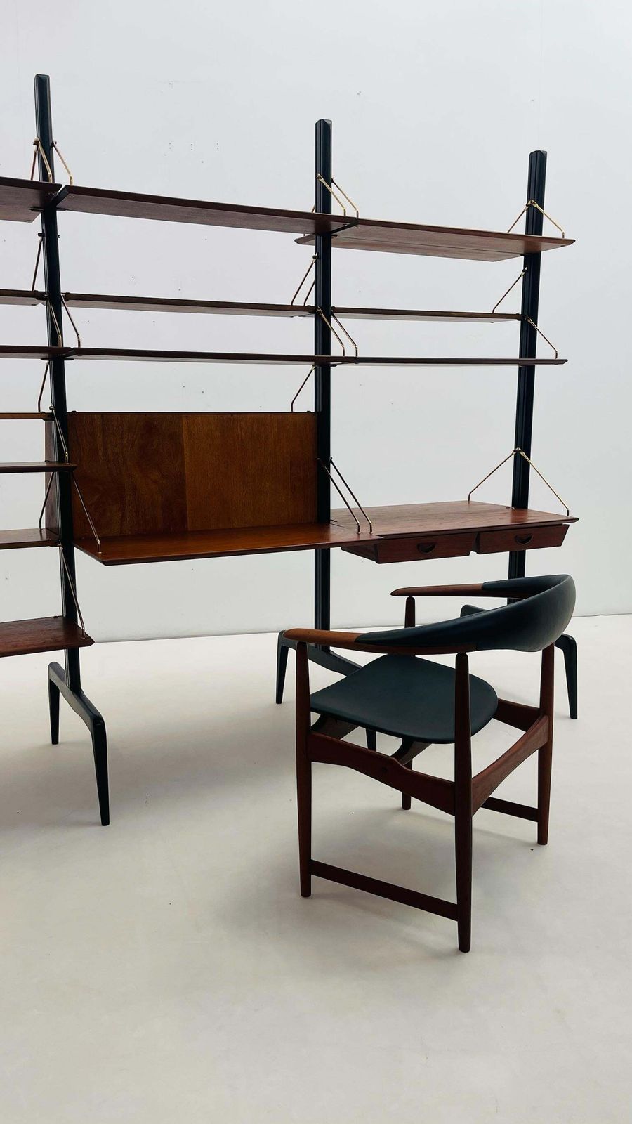 photo furniture Roomdivider In Teak And Brass By Louis Van Teeffelen