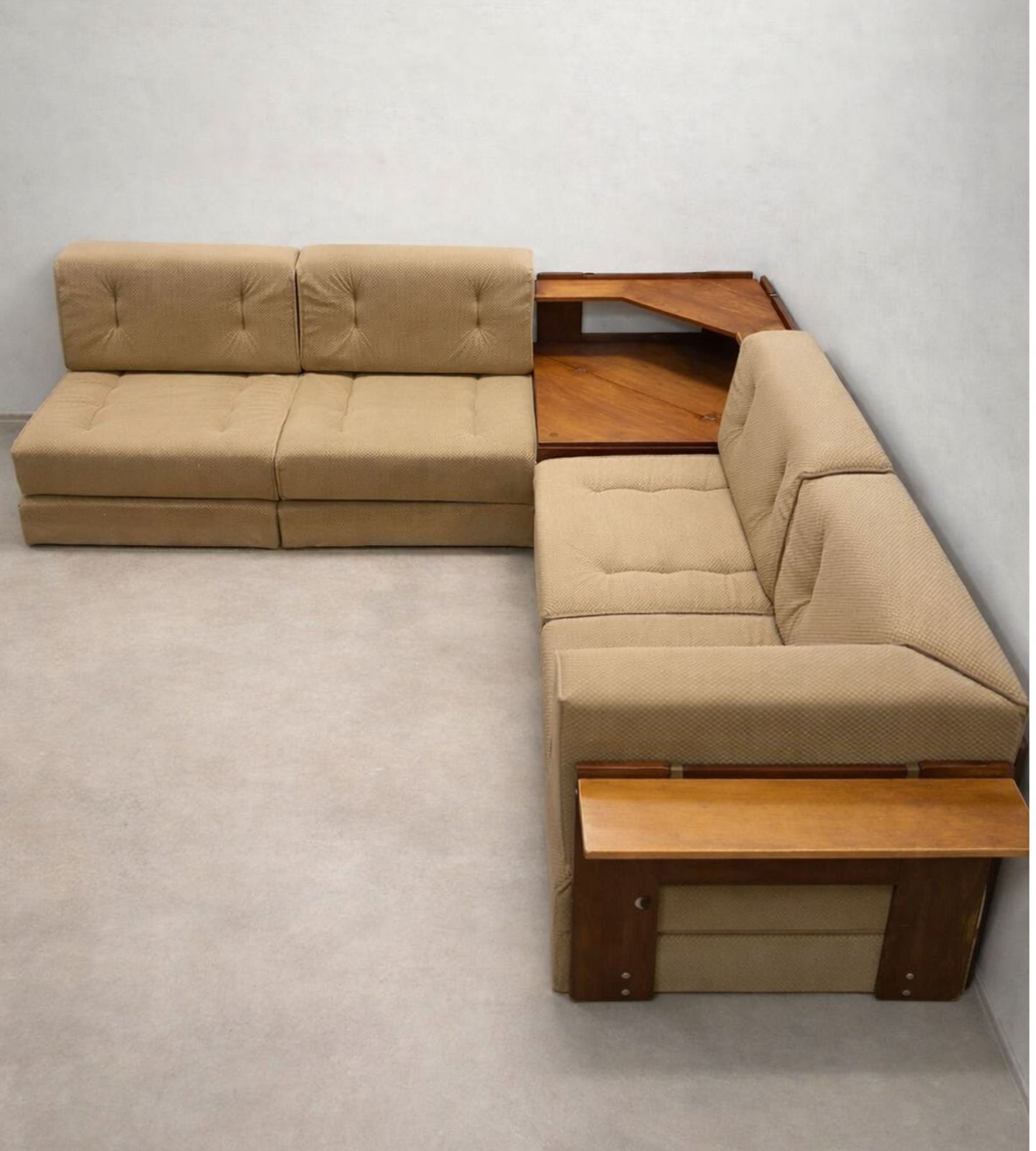 Modulaire Mid Century Hoekbank Van Dřevotvar, Tsjecho Slowakije, Jaren 1960–1970