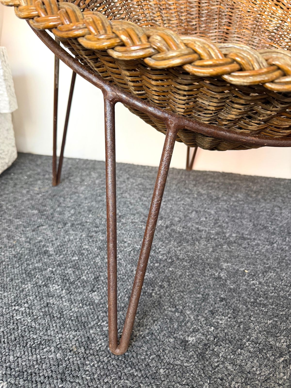 photo furniture Mid Century Modern Pair Of Rattan Armchairs. France, 1950s