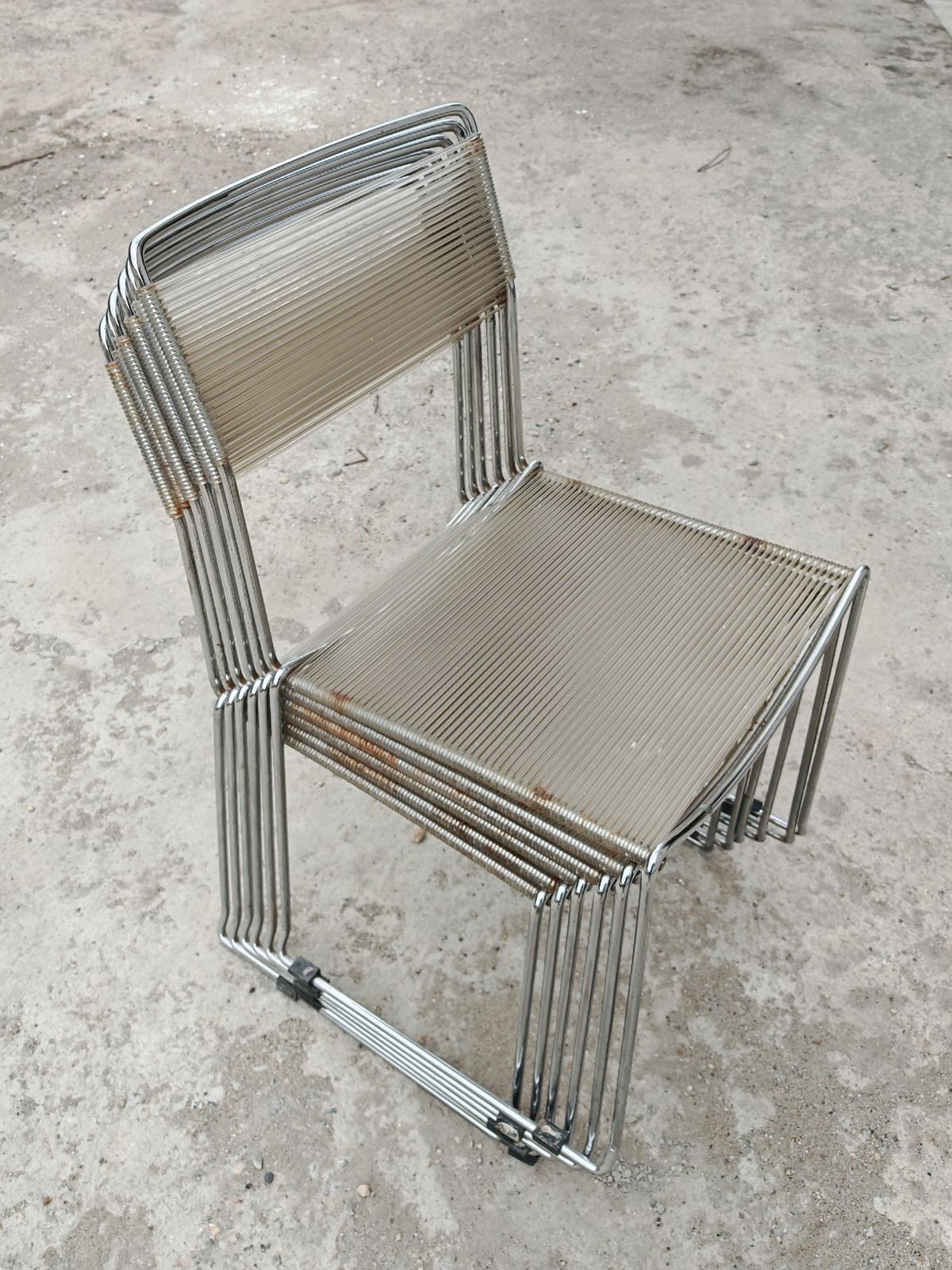 photo for sale Set Of 6 Spaghetti Dining Chairs By Giandomenico Belotti For Alias, Italy 1979