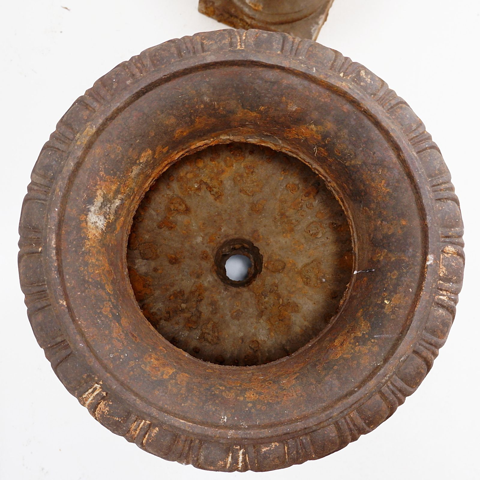 photo for sale Pair Of Cast Iron Medici Planters   Late 19th Century