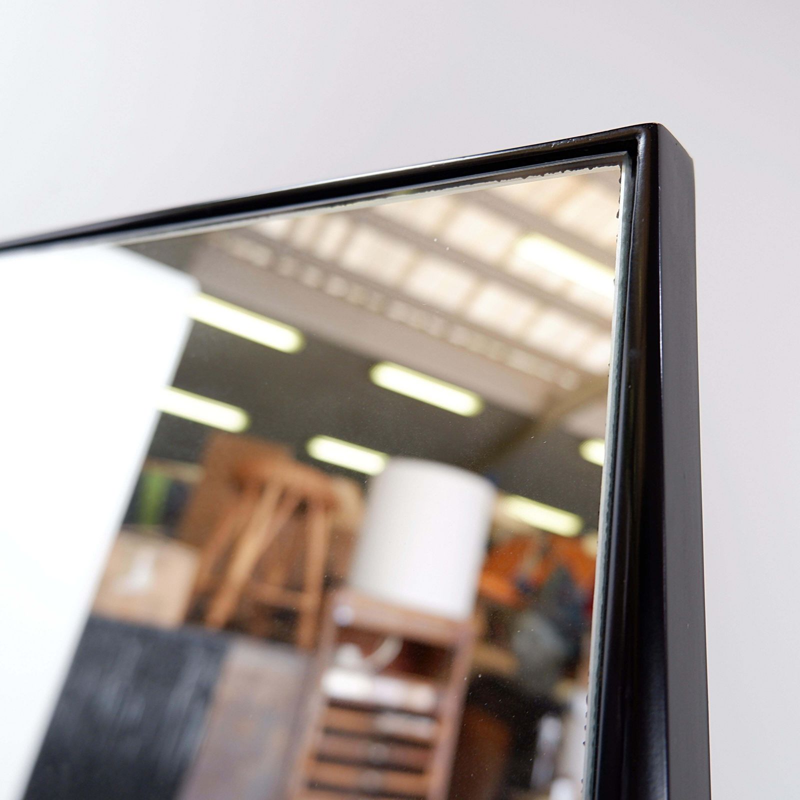 Art Deco Pyramid Floor Mirror, Wood & Synthetic, Belgium, 20th Century photo buy