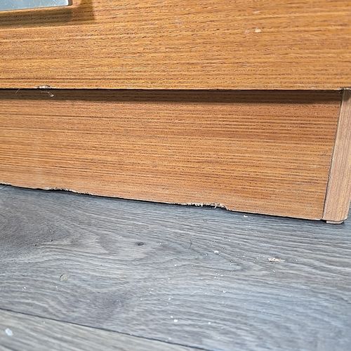 photo for sale Pair Filing Drawers Bedside Cabinets Mid Century Teak Tables Retro Storage