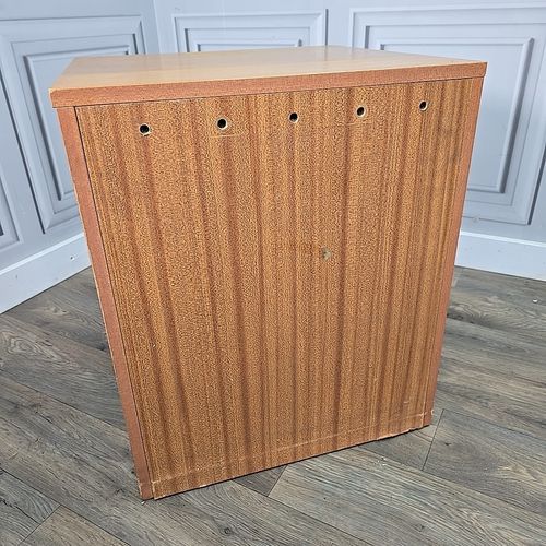 photo vintage Pair Filing Drawers Bedside Cabinets Mid Century Teak Tables Retro Storage