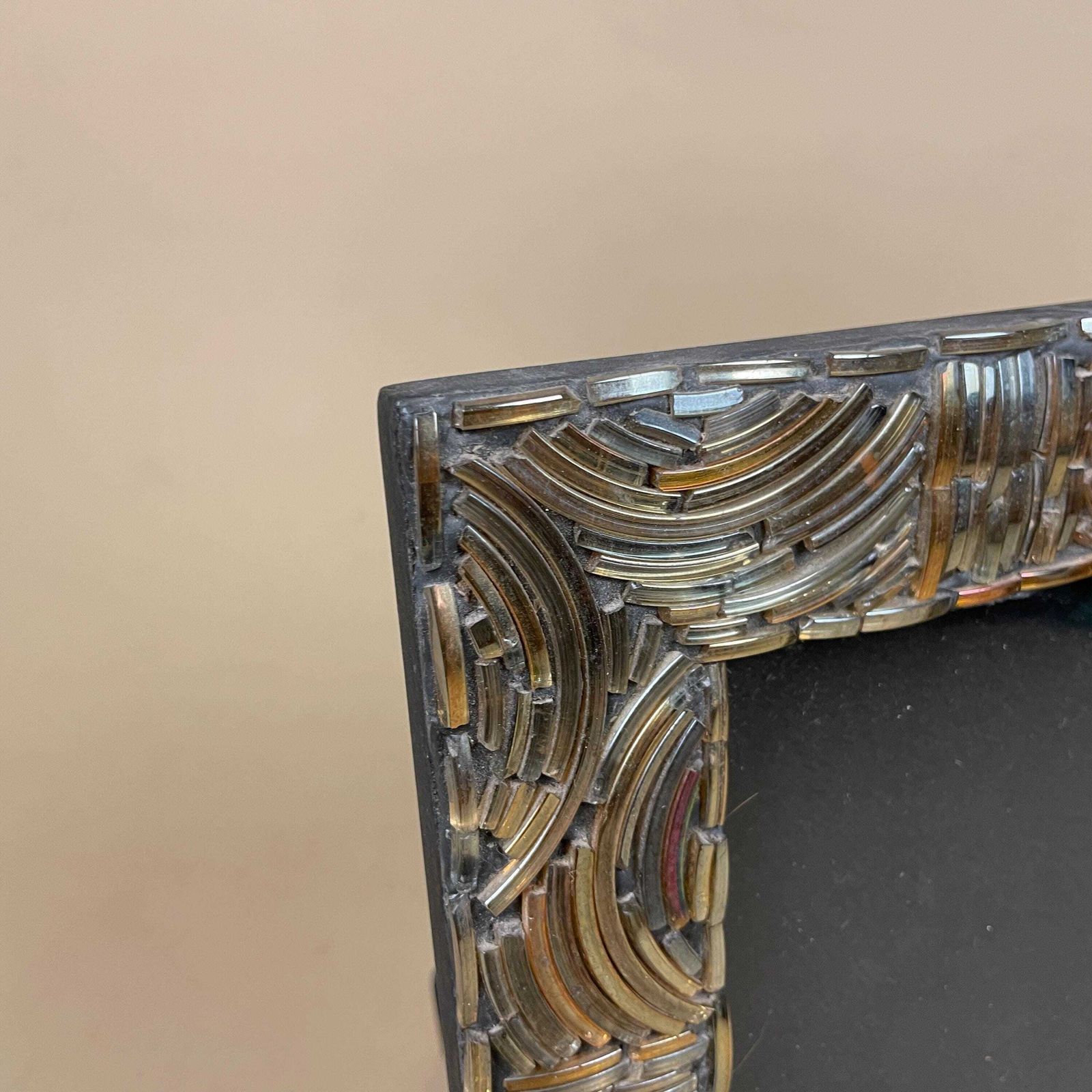 Pair Of 2 Vintage Glass Frames Art Deco Vanity Small Photo Frames Patterned Frame Picture A5 Photos Frame Silver Freestanding Rectangle photo for sale