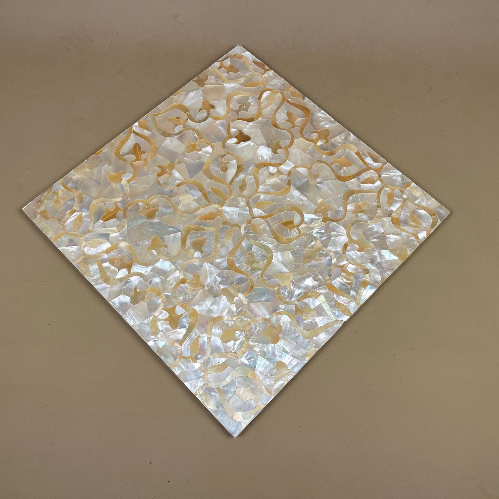 Middle Eastern Decorative Tile Large Mother Of Pearl Look Square Panel Placemat Table Display Mat photo buy