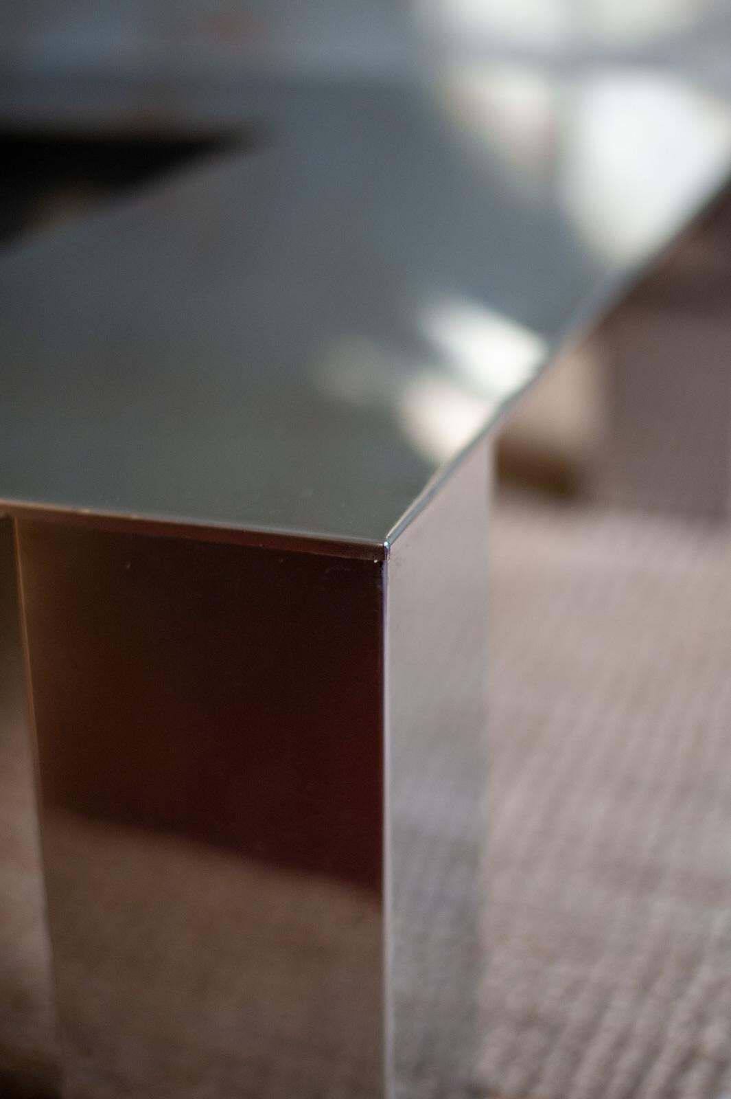 Steel Coffee Table "Tebe" Model   Giovanni Offredi For Saporiti   1970s photo 3103.0