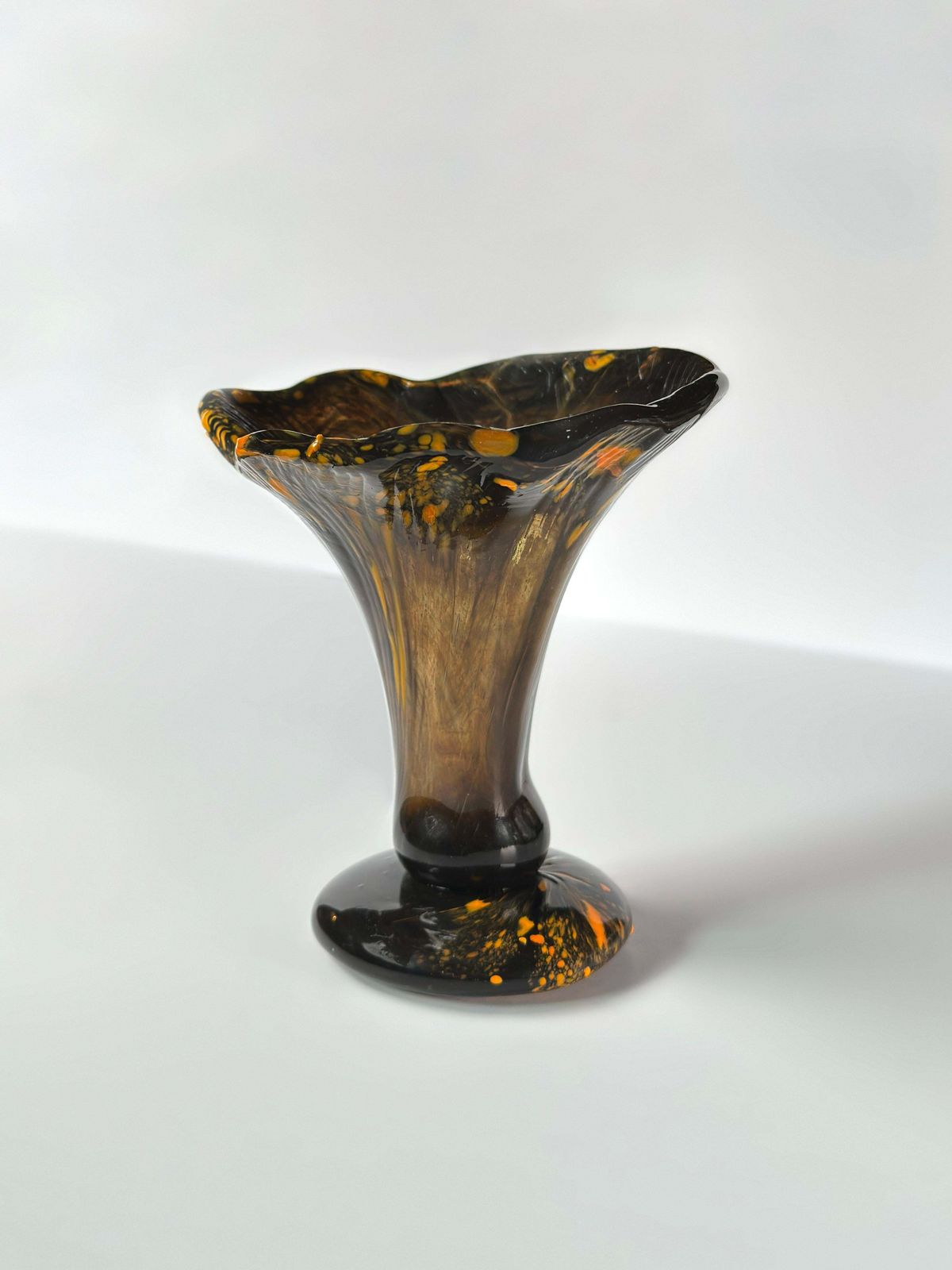 Murano Glass Vase By Sandro Frattin, Black & Brown, Italy, 1980s  1 photo buy