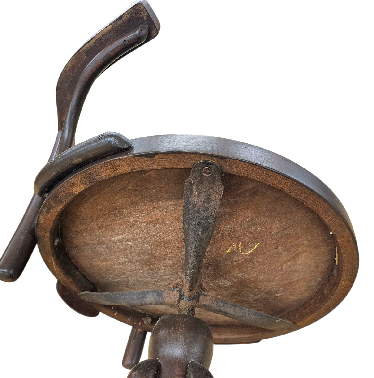 Viennese Secessionist / Art Nouveau Style Bentwood Swivel Desk Chair Width 60 Depth 55 Height 82 Seat Height 48 Cm photo vintage