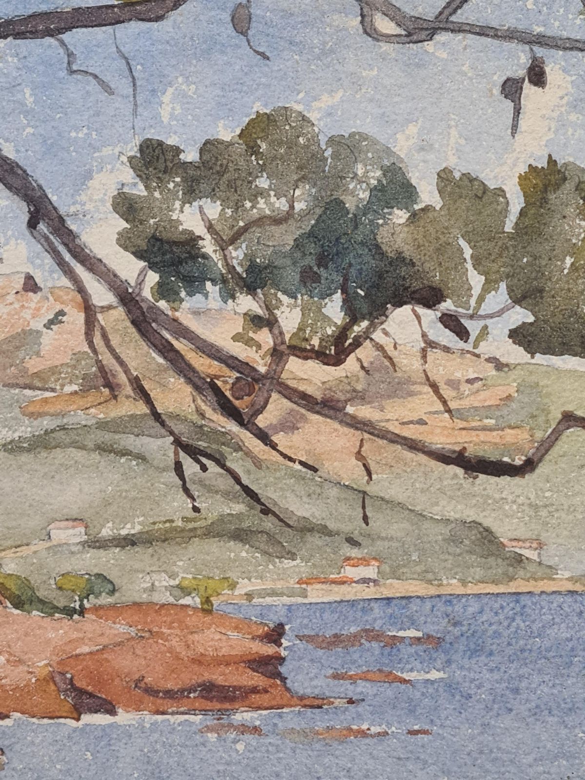 T M Guerin Pair Of Mid 20th Century Mediterranean Watercolour Paintings, Signed And Framed photo vinterior