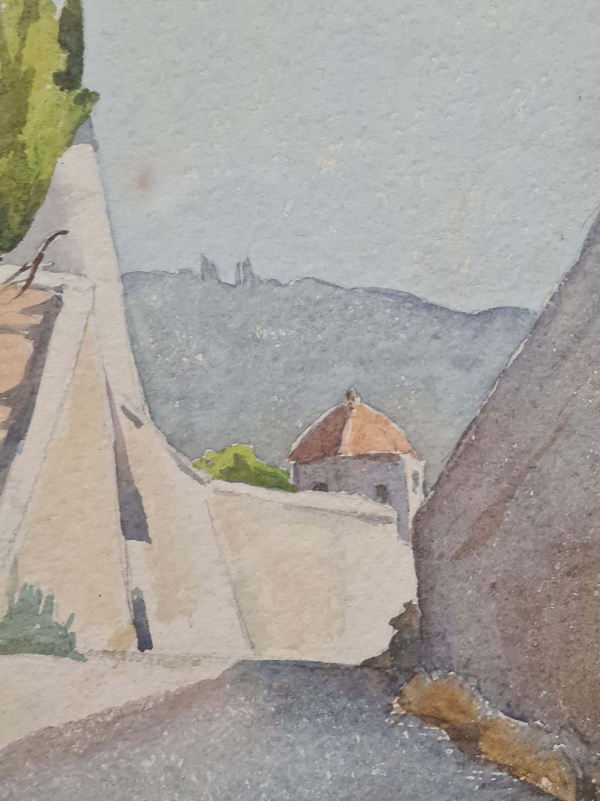 photo vinterior T M Guerin Pair Of Mid 20th Century Mediterranean Watercolour Paintings, Signed And Framed