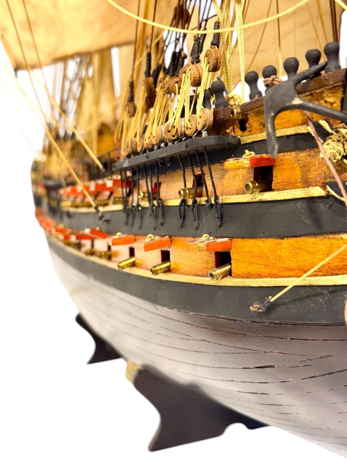 Large French Warship Model "Le Superbe" 1784, Handcrafted photo 3494.0