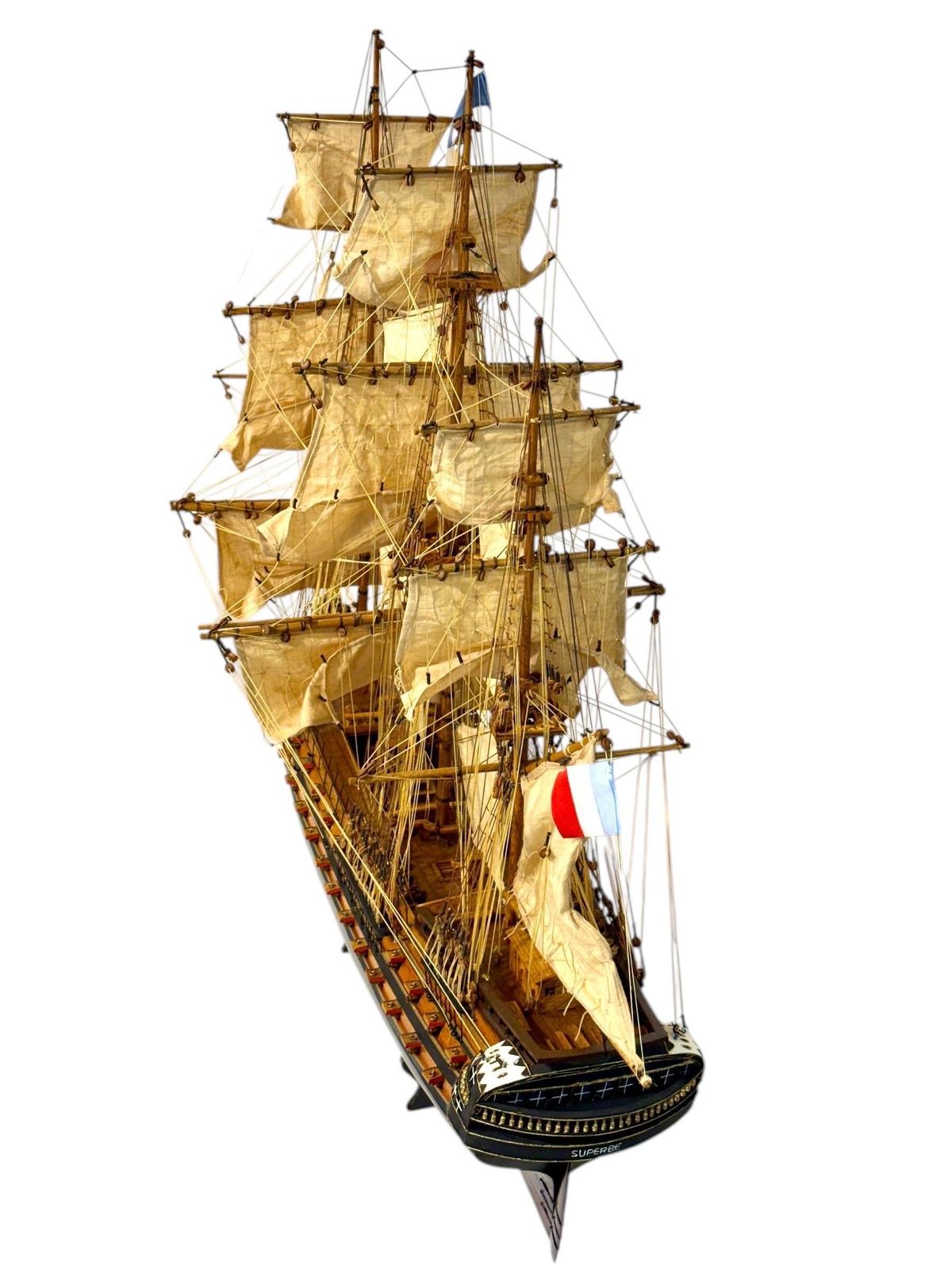 photo furniture Large French Warship Model "Le Superbe" 1784, Handcrafted
