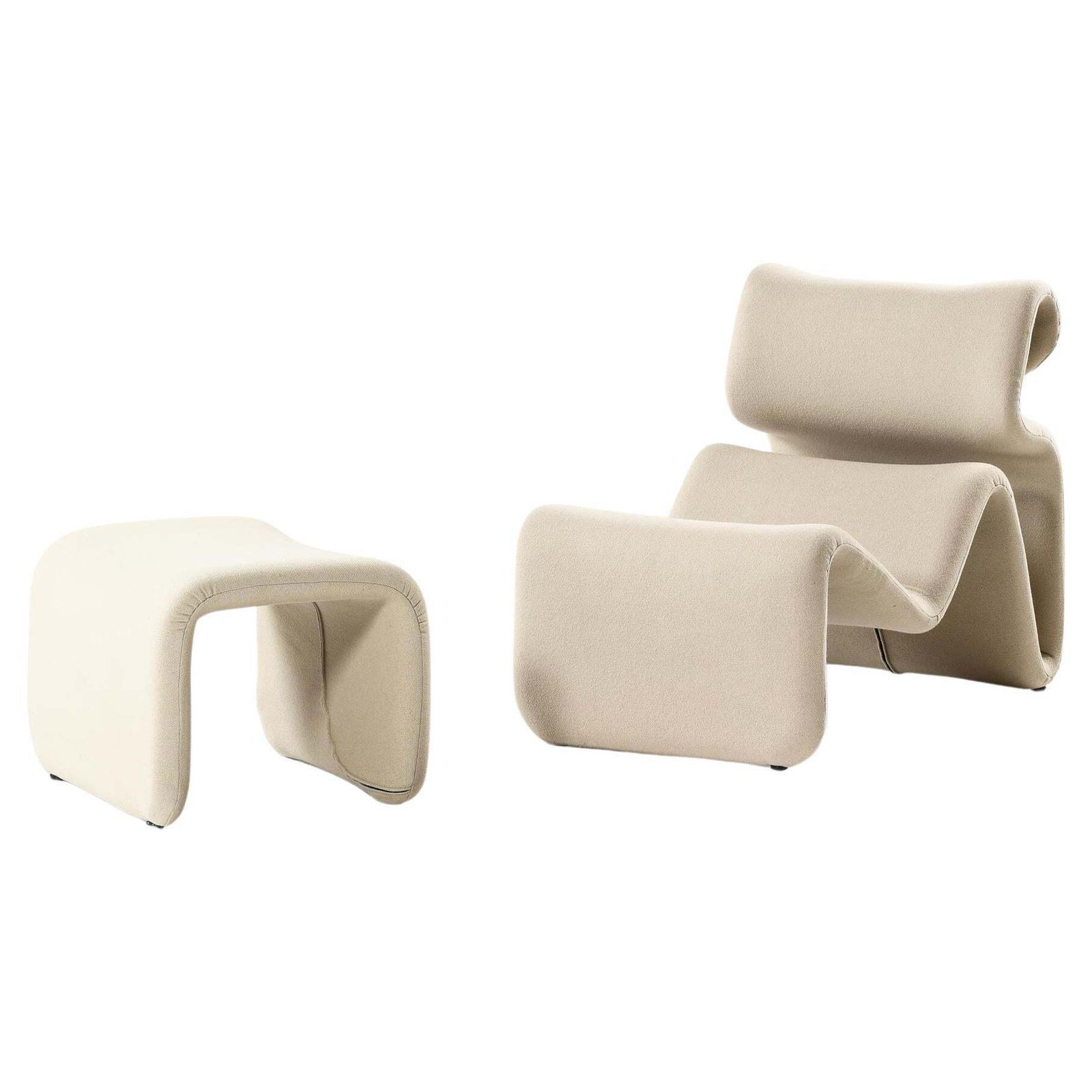 Etcetera Lounge Chair In Steel And Wool By Jan Ekselius, 1960s