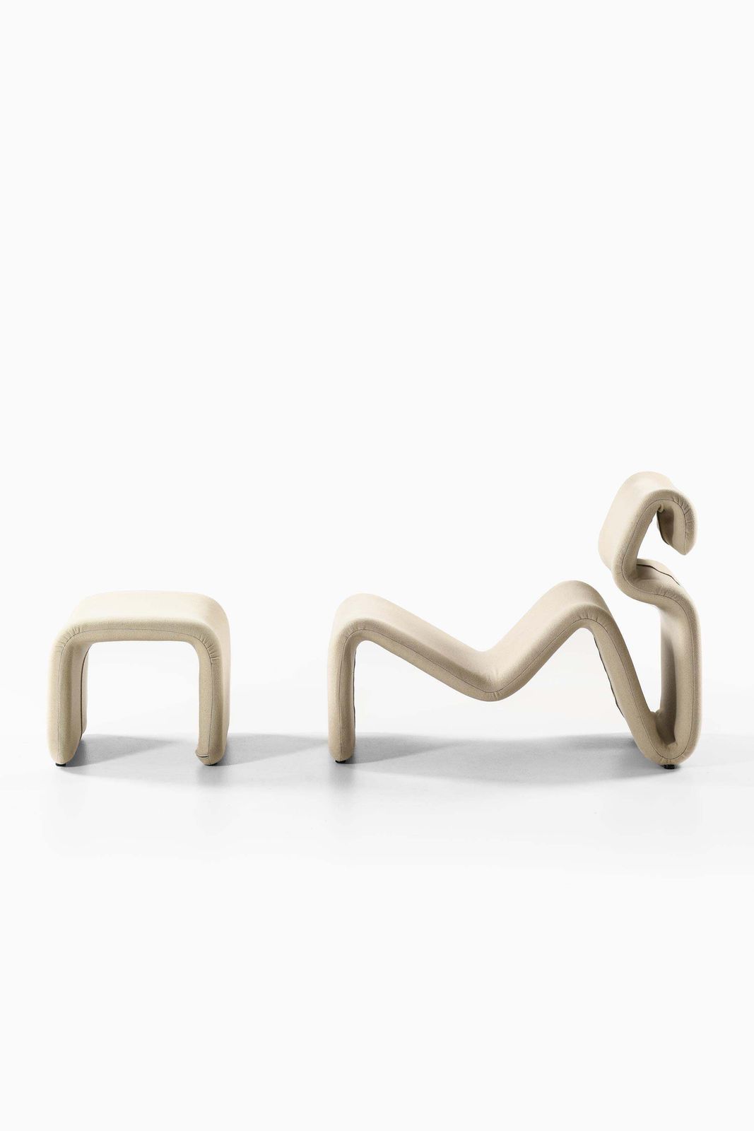 Etcetera Lounge Chair In Steel And Wool By Jan Ekselius, 1960s photo for sale